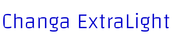 Changa ExtraLight 字体
